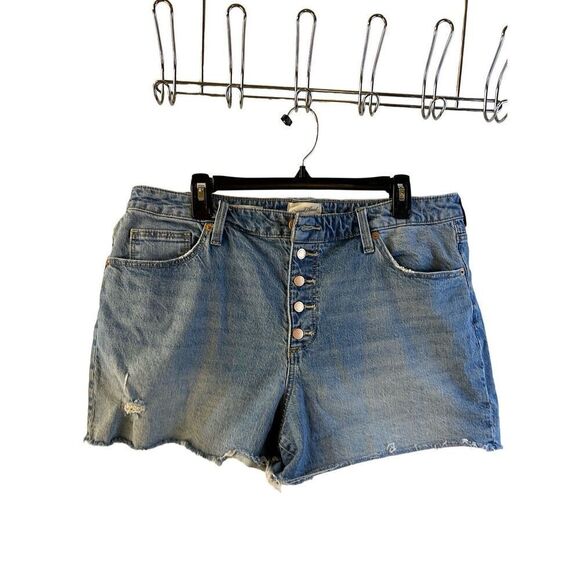 Universal Thread denim shorts Button fly Jean shorts women’s 16 high-rise - Picture 1 of 10